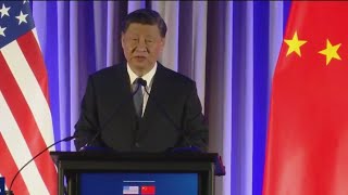 Chinese President Xi Jinpings APEC welcome reception met with protests [upl. by Filmore49]