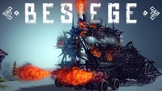 Besiege Gameplay  Space Ships  Mini Tanks  Best Besiege Creations [upl. by Aneahs335]