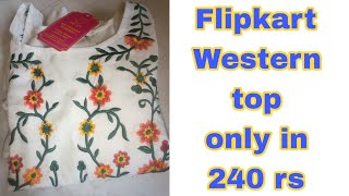 Flipkart white top for summerCasual Bell sleeves embroidered women white topWestern top for girls [upl. by Damal]