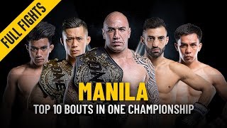 Top 10 Bouts In Manila  ONE Full Fights [upl. by Church]