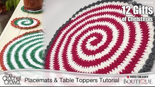 Learn How to Make Spiral Crochet Placemats Tutorial [upl. by Voleta]