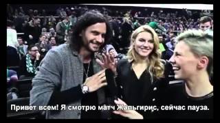 Mario Cimarro y Deimante en el programa Time Out Žalgiris con los subtitulos rusos [upl. by Aihtak960]