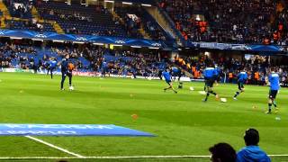 Chelsea v Shalke Pre match warmup [upl. by Sarajane]