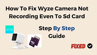 How To Fix Wyze Camera Not Recording Even To Sd Card [upl. by Llennor]