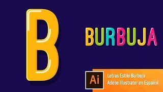 Letras Estilo Burbuja  Illustrator en Español [upl. by Flint]