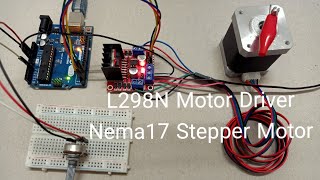 How to control Nema17 stepper motor with L298n motor driver [upl. by Ariaz383]