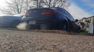 2012 g37x hks axle back cold start [upl. by Beau]