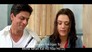 kal ho na ho sad  Lyrics  Heart Touching Sad Song [upl. by Lindholm]