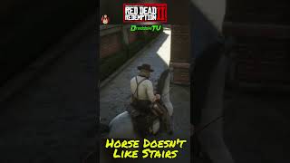 Horse Doesnt Fancy Stairs  Red Dead Redemption 2 [upl. by Oirazan]