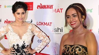 Lokmat Maharashtra Most Stylish Awards  Red Carpet  Amruta Sonali Sai Swapnil [upl. by Jeannette]