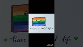 Have a colourful life 💗💗 shorts ytshorts art artwork rainbow colors artandcraft drawing fyp [upl. by Elleda]