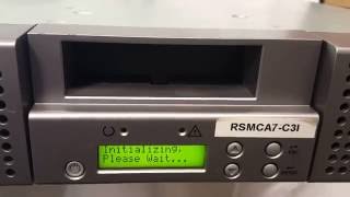 Dell PowerVault 124T Tape 2U Autoloader LTO3 Library power Test On [upl. by Adiahs]