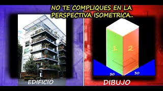 Comienza dibujando un edificio simple para entender la tecnica en perspectiva isometrica de 30 gr [upl. by Naol411]