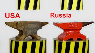 HYDRAULIC PRESS VS ANVILS OF DIFFERENT COUNTRIES [upl. by Wade]