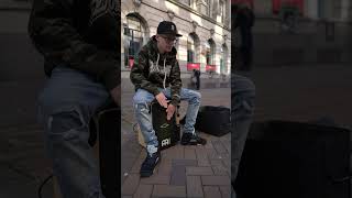 Grooving With The Cajon Live Street Performance drummer cajon [upl. by Conard195]