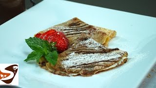 Crepes alla nutella per 2 e 4 persone  dolci veloci e facili crepes with Nutella [upl. by Elrak]