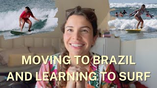 Learning how to Surf in Brazil  Florianópolis at Barra Surf School [upl. by Goulet]