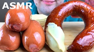 ASMR SAUSAGE CHEESY PARTY 대왕 소시지 먹방 치즈소스 MUKBANG EATING SOUNDS [upl. by Charbonnier]