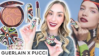 GUERLAIN x PUCCI 😮 WHATS WORTH IT Swatches amp Review  Marmo Swirl Meteorites Terracotta Bronzer [upl. by Alfred]