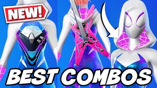 BEST COMBOS FOR NEW SPIDERGWEN SKIN SPECTRAL SUPER LEVEL STYLE  Fortnite [upl. by Martelle]