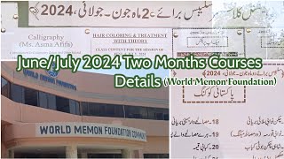 Memon Foundation courses june  july 2024  2 month courses details amp timing  nida ansari [upl. by Monreal]