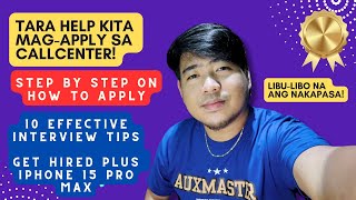 HOW TO APPLY AS A CALLCENTER AGENT THIS 2024  STEPS PLUS SURE HIRED TIPS FOR BEGINNERS AND HS GRAD [upl. by Fasano235]