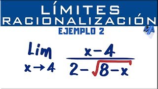 Solución de límites por racionalización  Ejemplo 2 [upl. by Perot513]