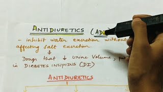 Antidiuretics ADH and its analogues  Pharmacology Handwritten notes [upl. by Yliak]