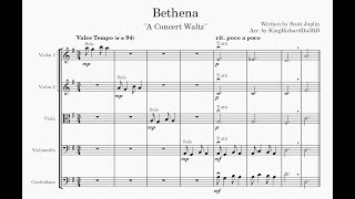 Scott Joplins Bethena A Concert Waltz Arr for String Orchestra by me [upl. by Barbi]