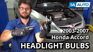 How to Replace Headlight Bulbs 20032007 Honda Accord [upl. by Timmi]