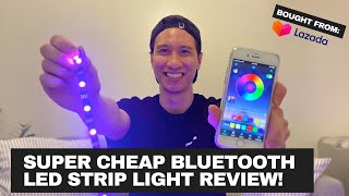 LAZADA PhoneControlled LED Strip Light Review ONLY 250PHP 5 USD [upl. by Asiluj636]