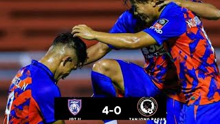 JOHOR DARUL TAKZIM II  4  vs  0  TANJONG PAGAR UNITED • FRIENDLY MATCH 2024 [upl. by Oira]