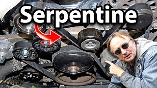 How to Replace a Serpentine Belt in Your Car Fan Belt [upl. by Starlene680]