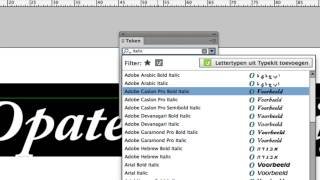 Lettertype kiezen in InDesign CC [upl. by Leeland]