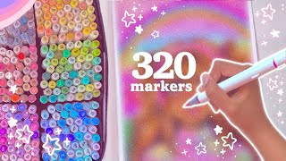 Drawing with ALL 300 Ohuhu Markers ♡ [upl. by Draillih]