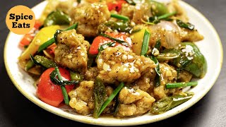 STIR FRY CHICKEN WITH BLACK PEPPER SAUCE  CHINESE BLACK PEPPER CHICKEN STIR FRY [upl. by Lillie121]