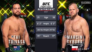 TAI TUIVASA VS MARCIN TYBURA FULL FIGHT UFC VEGAS 88 [upl. by Annairdna]