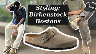 Favorite Sandals The Birkenstock Bostons 4 Outfits [upl. by Ahsienel548]