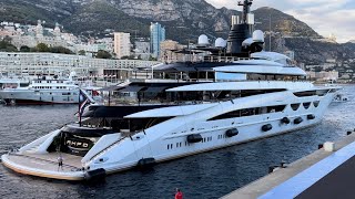 THE ARRIVAL OF AHPO YACHT FOR MONACO YACHT SHOW 2022LÜRSSEN 1151m 300M SUPERYACHT archiesvlogmc [upl. by Aisa]