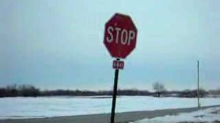 Stop sign in heavy wind [upl. by Simson]