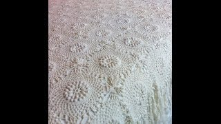 💖How to Crochet Loris Bedspread using the technique Popcorn Stitch [upl. by Arjun]