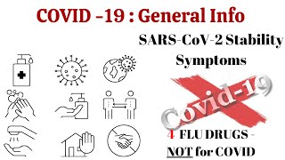 COVID19  General Info II Symptoms amp SARSCoV2 Stability  COVID vs FLU  Key Data [upl. by Ellevart]