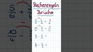 RECHENREGELN BRÜCHE Addition  Subtraktion  Multiplikation  Division [upl. by Lecirg662]