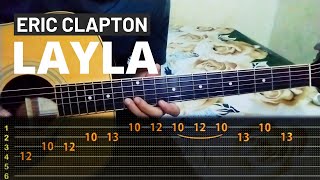 Eric Clapton Layla Acoustic Guitar Tab [upl. by Anaihr]