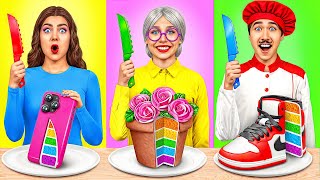 Me vs Grandma Cooking Challenge  Cake vs Real Food Challenge by Multi DO [upl. by Skylar542]