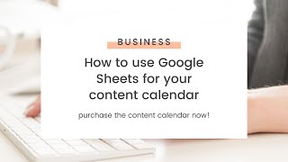 How to use Google Sheets for your content calendar [upl. by Allertse]