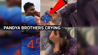 Hardik Pandya brothers krunal Pandya crying when Hardik reveal back story interview in T20wc final [upl. by Aynekal]