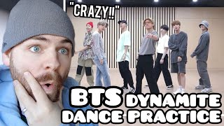 First Time Reaction to BTS quotDynamite Dance Practicequot [upl. by Enoid]