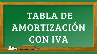 Tabla de amortización con IVA [upl. by Adli]