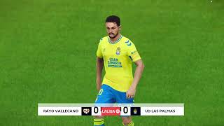 Rayo Vallecano vs Las Palmas  La Liga 202425  eFootball Pes 21 Gameplay  Rony Gameplay [upl. by Euginomod347]